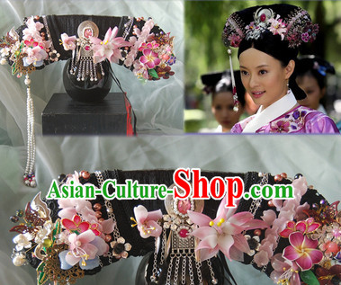Qing Dynasty Imperial Royal Quene Phoenix Hairstyle Manchu Hairstyle Chinese Oriental Hairstyles