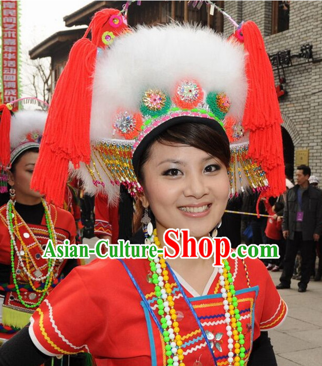 Chinese Gaoshan Folk Ethnic Hat for Women