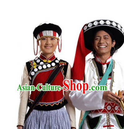 Chinese Traditional Minority Hmong Folk Ethnic Hat for Men and Women