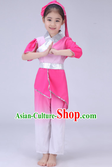 Chinese Traditional Dancer Costumes Complete Set for Kids