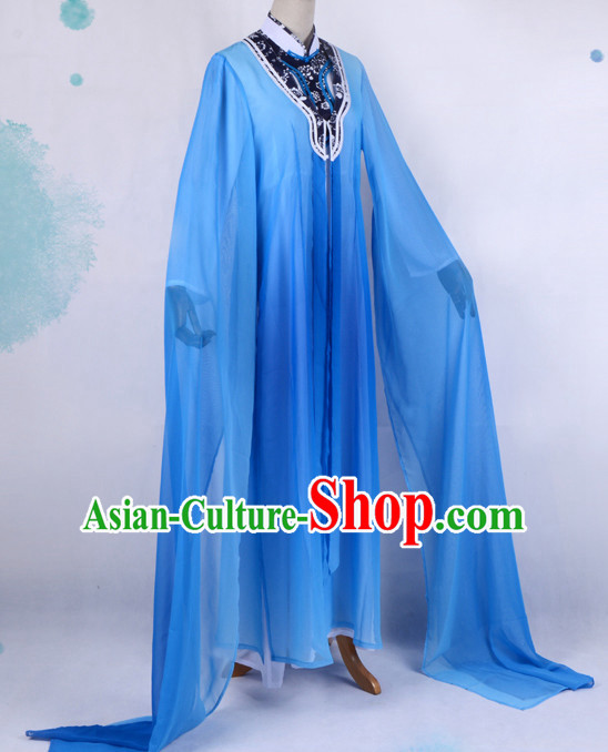 Chinese Opera Costumes Huangmei Opera Stage Performance Costume Chinese Traditional Water Sleeve Costume Drama Costumes Complete Set