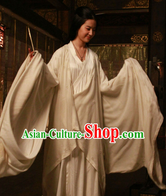 Ancient Chinese Empress White Hanfu Han Fu Clothing Complete Set for Women