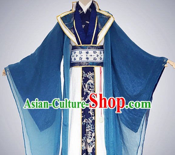 Traditional Chinese Ancient Prince Clothing Complete Set for Men
