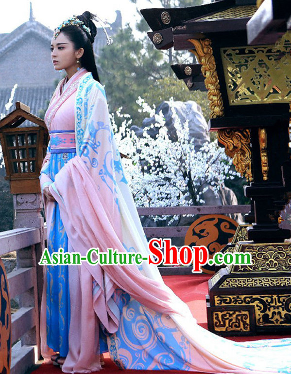 Top Chinese Ancient Beauty Xi Shi Costume in Women's Theater and Reenactment Costumes Ancient Chinese Clothes and Hair Jewelry Complete Set for Women Girls Children Adults