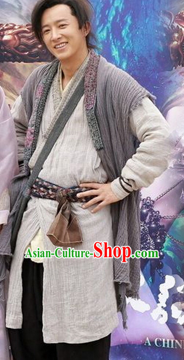 Top Chinese Ancient Knight Costume in Women's Theater and Reenactment Costumes Ancient Chinese Clothes Complete Set for Men