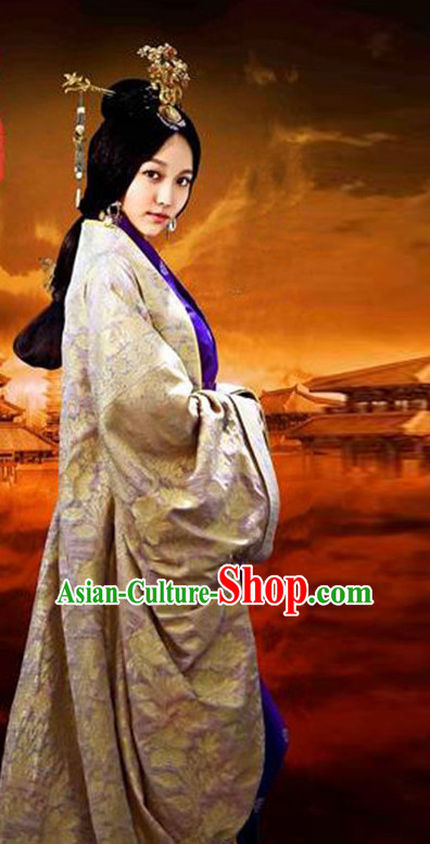 Top Chinese Traditional Princess Clothing Theater and Reenactment Costumes Red Chamber Chinese Clothes and Headpieces Complete Set for Women