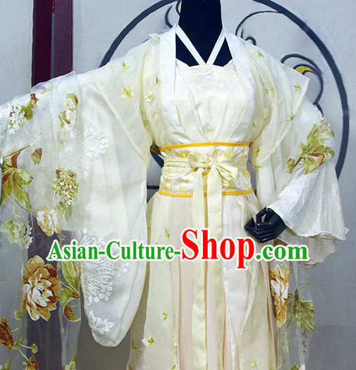 Chinese Ancient Princess Clothing Robes Tunics Accessories Traditional China Clothes Women Adults Kids