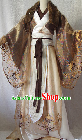 Chinese Ancient Han Fu Emperor Clothing Robes Tunics Accessories Traditional China Clothes Adults Kids