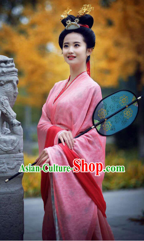 Chinese Han Dynasty Hanfu Dress China Hanfu Costume Histroical Dresses Traditional Hanfu Wedding Ceremony Chinese Culture Clothing Complete Set