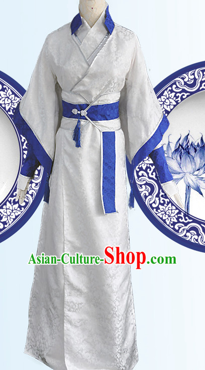 Ancient Chinese Scholar Costumes Complete Set for Men