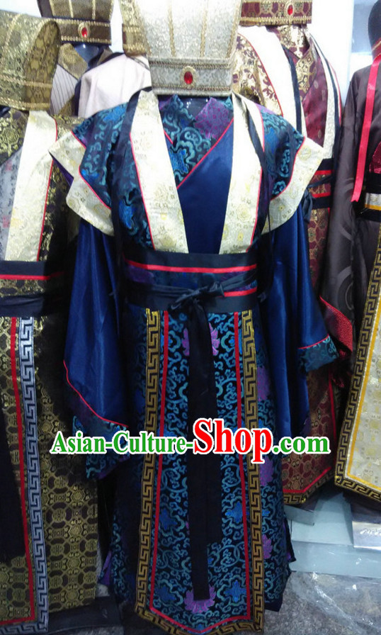 Ancient Chinese Official Robe and Hat Complete Set for Men