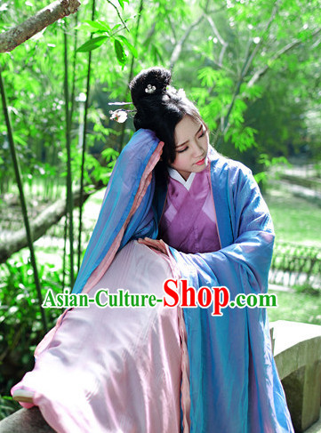 Asian Traditional High Quality Hanfu Fairy Princess Goddness Clothes Costume Costumes Complete Set for Women Girls Children Adults