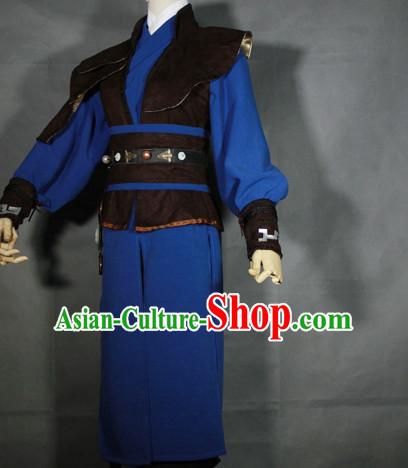 Ancient Knight Hanfu Hanzhuang Han Fu Han Clothing Traditional Chinese Dress National Costume Complete Set for Men or Boys