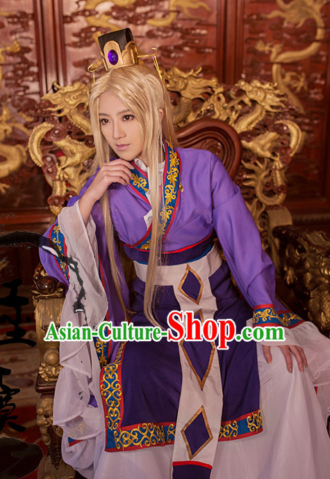 Ancient Prince Cosplay Hanfu Hanzhuang Han Fu Han Clothing Traditional Chinese Dress National Costume Complete Set for Men or Boys