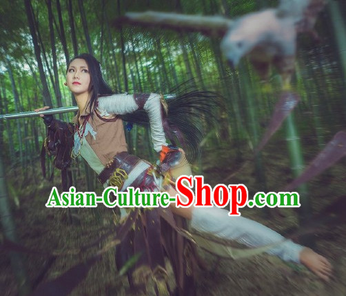 Ancient Chinese Style Halloween Cosplay Cos Fighter Knight Complete Set for Men