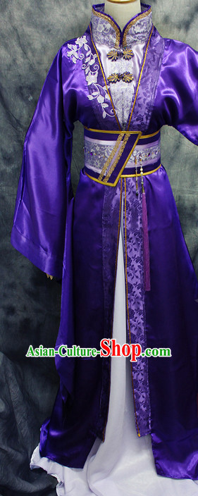 Chinese Classical Royal Hanfu Han Fu Clothes and Hairpieces Complete Set for Men