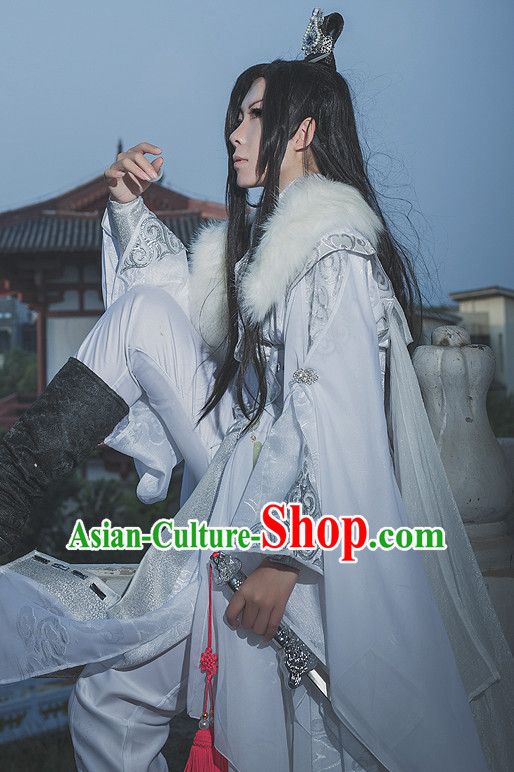 Chinese Classical Emperor Imperial Robe Cosplay Clothes Hanfu Han Fu Complete Set for Men