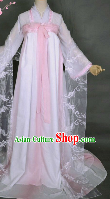 Top Chinese Ancient Tang Dynasty Artist Dresses Theater and Reenactment Costumes Complete Set for Women Girls