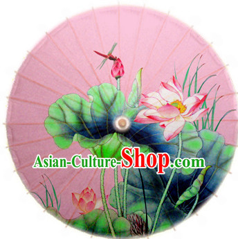 Asian Dance Umbrella China Handmade Classical Lotus Umbrellas Stage Performance Umbrella Dance Props