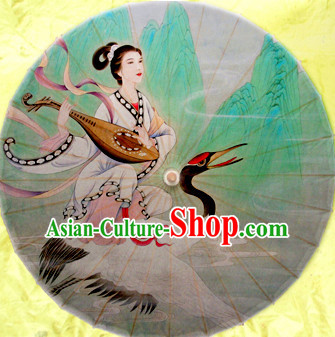 Traditional Rainproof Handmade Chinese Classic Oil Paper Beauty Umbrellas China Dance Umbrella Stage Performance Umbrella Dancing Props