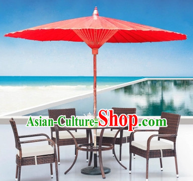 Red Giant Traditional Handmade China Dance Fabric Umbrella Stage Performance Umbrella Dancing Props