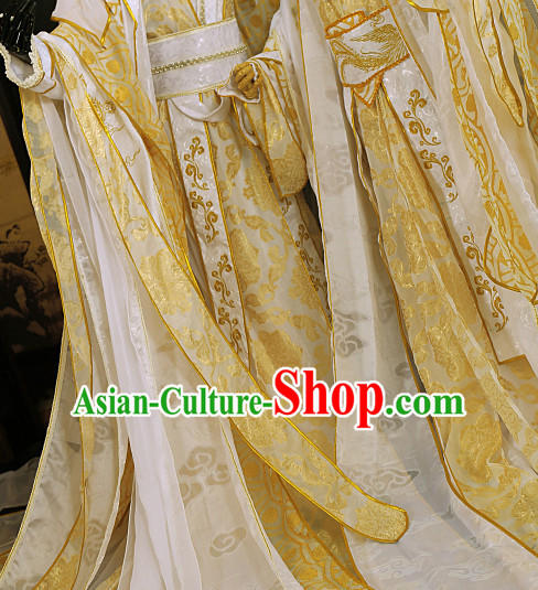 ancient chinese costumes flower costume classic celebration Emperor Robe white costume wedding men hanfu dress