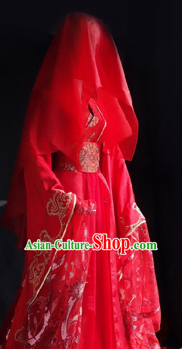 Ancient Chinese Imperial Wedding Dresses Traditional Chinese Hanfu Complete Set