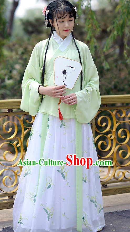 Ancient Chinese Ming Dynasty Women Han Costume Dress Hanfu Suit