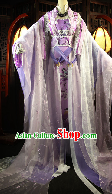 Chinese Traditional Princess Royal Stage Hanfu Hanbok Kimono Costume Dresses Costume Ancient Garment Complete Set