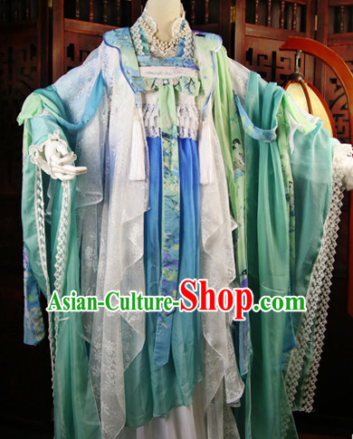 Chinese Traditional Princess Royal Stage Hanfu Hanbok Kimono Costume Dresses Costume Ancient Garment Complete Set