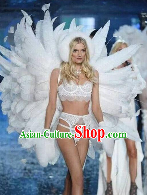 Model Feather Butterfly Dance Costumes Popular Ostrich Feathers Fancy Costume Stage Drama Costumes Angel Wings Parade Costume Complete Set