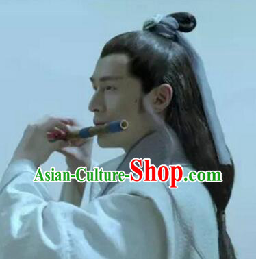 Chinese Ancient Male Long Black Wigs