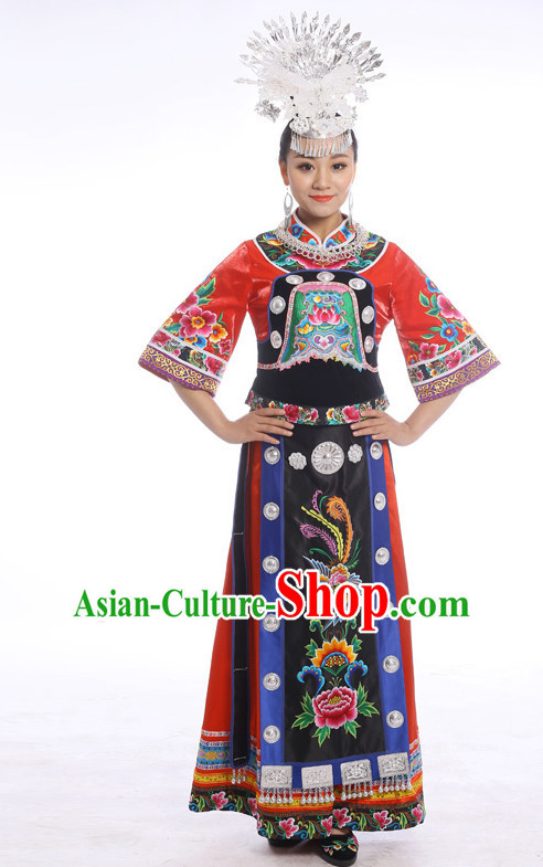 Chinese Miao Clothing Miao Clothes Minority Dresses Ethnic Costumes Complete Set for Women