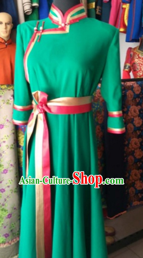 Chinese Mongolian Minority Mongol Women Dress Mongolia Minority Dresses Ethnic Mongolian Costume Complete Set