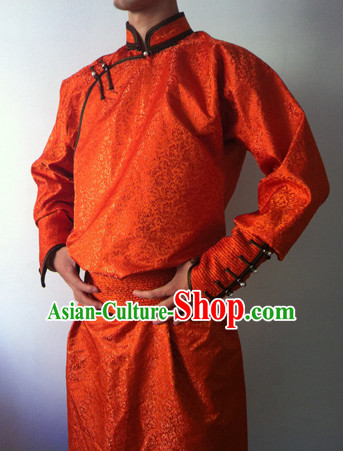 Chinese Mongolian Minority Mongol Men Dress Mongolia Minority Dresses Ethnic Mongolian Costume Complete Set