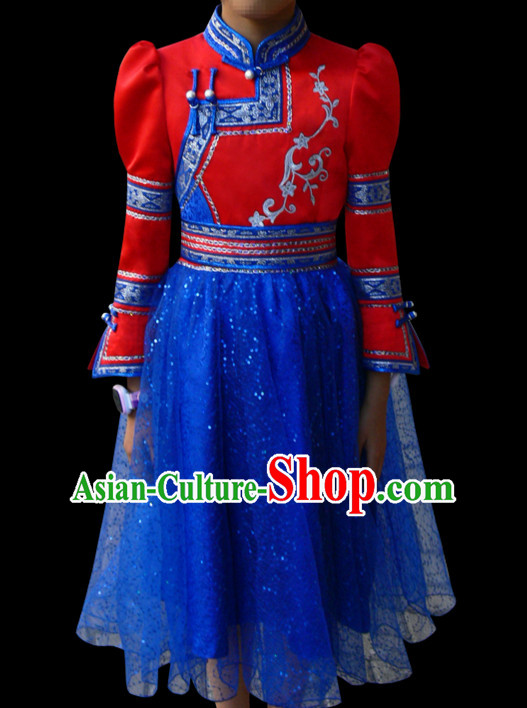 Mongolian Minority Mongol Mongolia Clothing Ethnic Traditional Costumes Complete Set