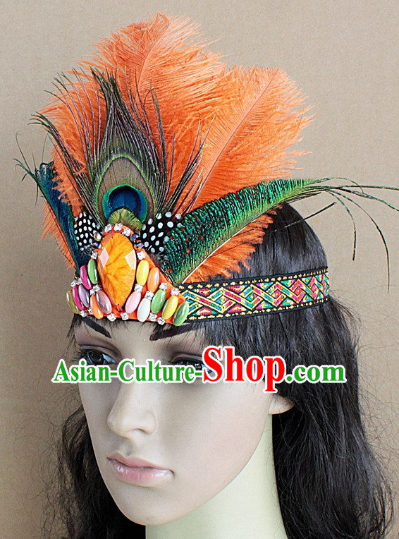Handmade Feather Hair Pin Hair Accessory Headwear Hair Accessorie Head Dress Head Piece Jewel Set