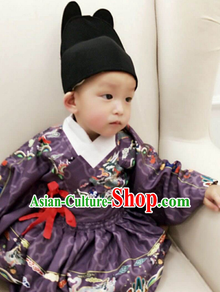Traditional Chinese Ancient Ming Dynasty Clothing Imperial Dresses Beijing Classical Chinese Clothing for Kids Boys Babies