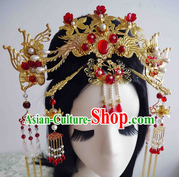 Traditional Chinese Headpiece Headdress Hair Decorations Hair Sticks Head Gear Wig Hair Decoration Set