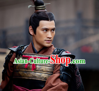 Ancient Chinese Hero General Hair Hat Wig Hair Accessories Headpiece Headdress for Men