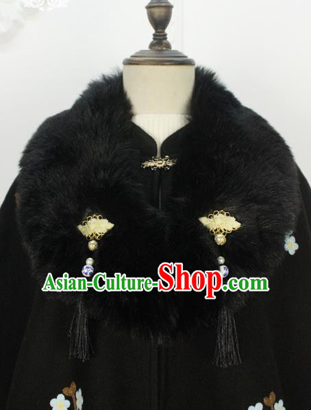 Traditional Classic Women Clothing, Traditional Chinese Classic Hanfu Fur Collar Shawl for Women