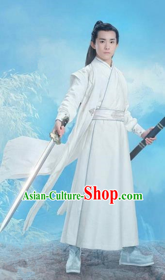 Traditional Chinese Ancient Costumes, Ancient Chinese Cosplay Swordsmen Knight Costume Complete Set for Men