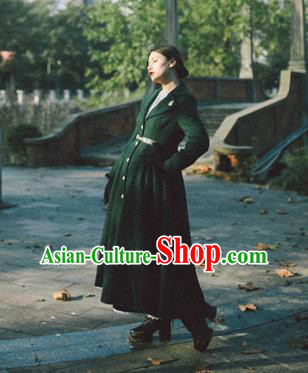 Traditional Classic Elegant Women Costume Woolen Coat, Restoring Ancient Gothic Princess Dust Coat for Women