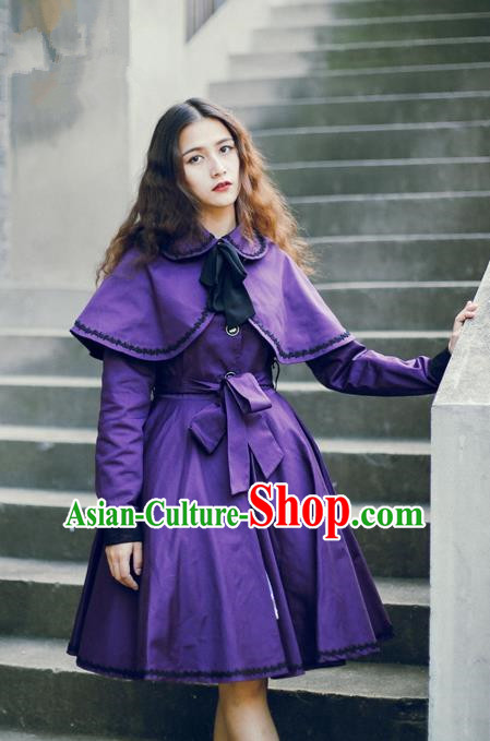 Traditional Classic Elegant Women Costume Complete Set Cloak and Dust Coat, Restoring Ancient Cape and Coat for Women