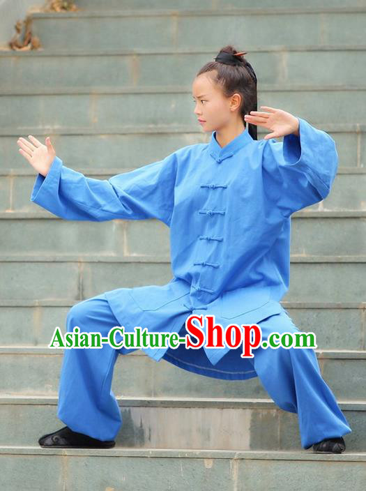 Traditional Chinese Wudang Uniform Taoist Nun Uniform Kungfu Kung Fu Clothing Clothes Pants Shirt Supplies Wu Gong Outfits, Chinese Tang Suit Wushu Clothing Tai Chi Suits Uniforms for Women