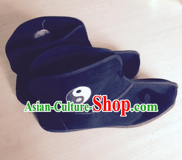 Traditional Chinese Wudang Taoist Supplies Boots Tai Chi Yin Yang Shoes Martial Arts Fabric Shoes for Men