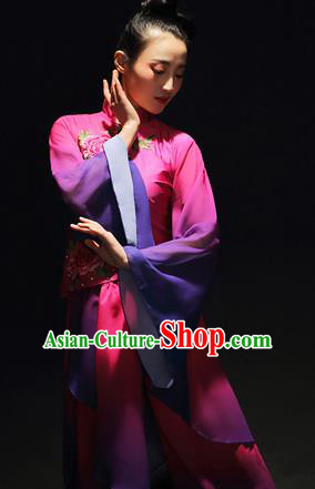 Traditional Chinese Classical Yangko Dance Dress, Yangge Fan Dancing Costume Suits, Folk Dance Yangko Costume for Women