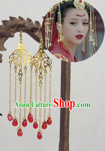 Traditional Chinese Ancient Jewelry Accessories, Ancient Chinese Imperial Princess Wedding Earrings for Women