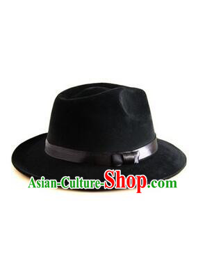 Chinese Traditional Hat Formal Hat Min Guo Play Stage Cross Talk Show Shanghai Town Wen Qiang Xu