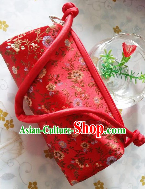 Purse Women Handbag Chinese Traditional Style Rectangle Min Guo Lady Stage Play Property